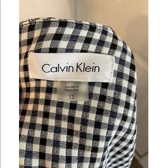 Calvin Klein Black White Gingham Check - Picture 4 of 5